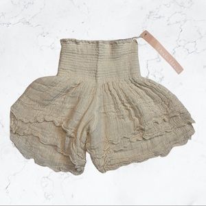 BUNDLE: black and cream beach shorts - ONE SIZE